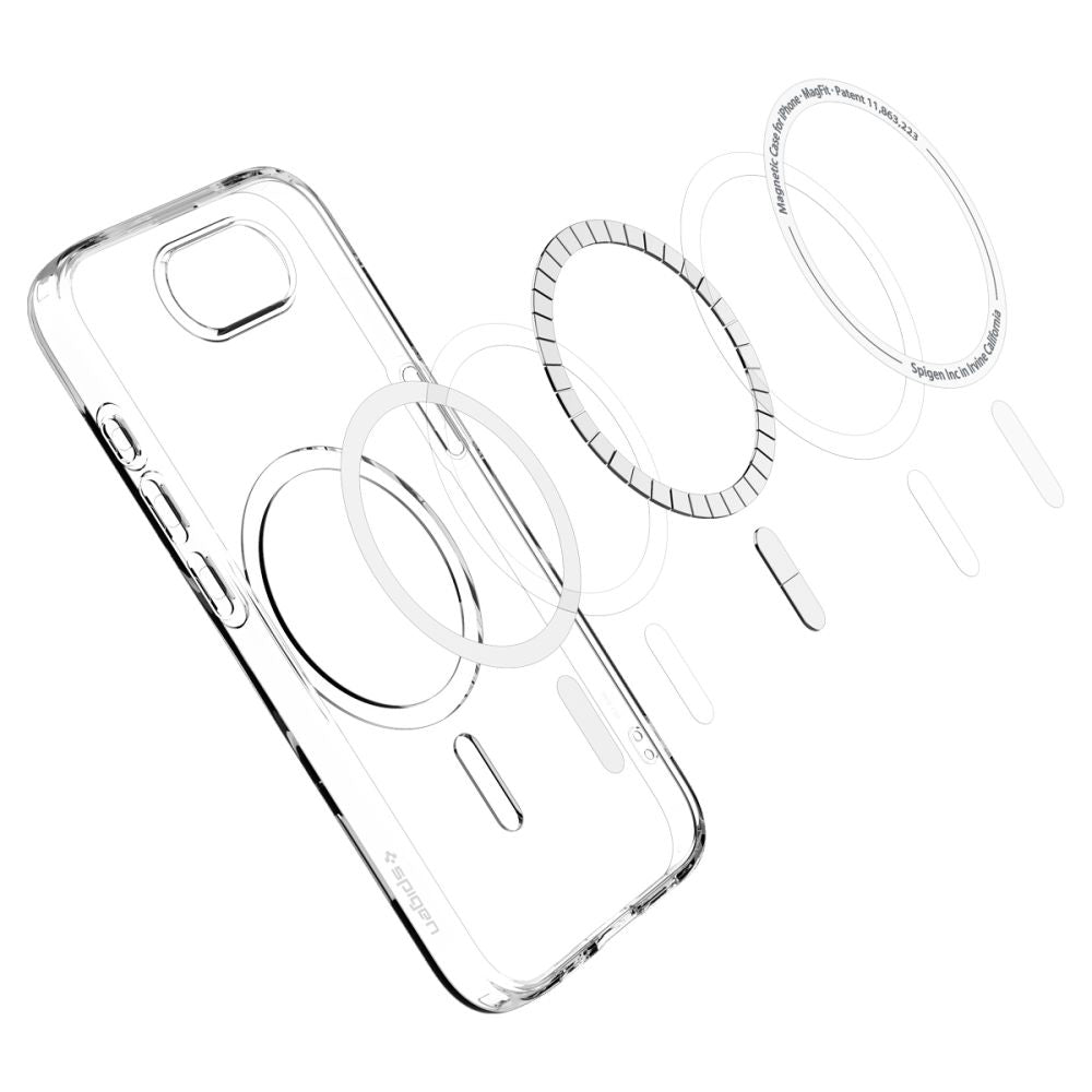 Coque MagSafe pour Apple iPhone 17e / 16e, Spigen, Liquid Crystal, Transparente ACS09150