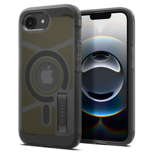 Coque MagSafe pour Apple iPhone 17e / 16e, Spigen, Tough Armor, Noir Satiné