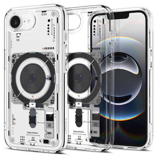 Coque MagSafe pour Apple iPhone 17e / 16e, Spigen, Ultra Hybrid Neo One, Transparente