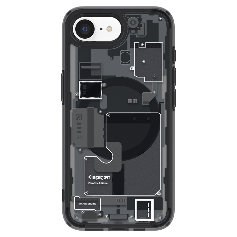 Coque MagSafe pour Apple iPhone 17e / 16e, Spigen, Ultra Hybrid Zero One, Noire
