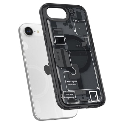 Coque MagSafe pour Apple iPhone 17e / 16e, Spigen, Ultra Hybrid Zero One, Noire