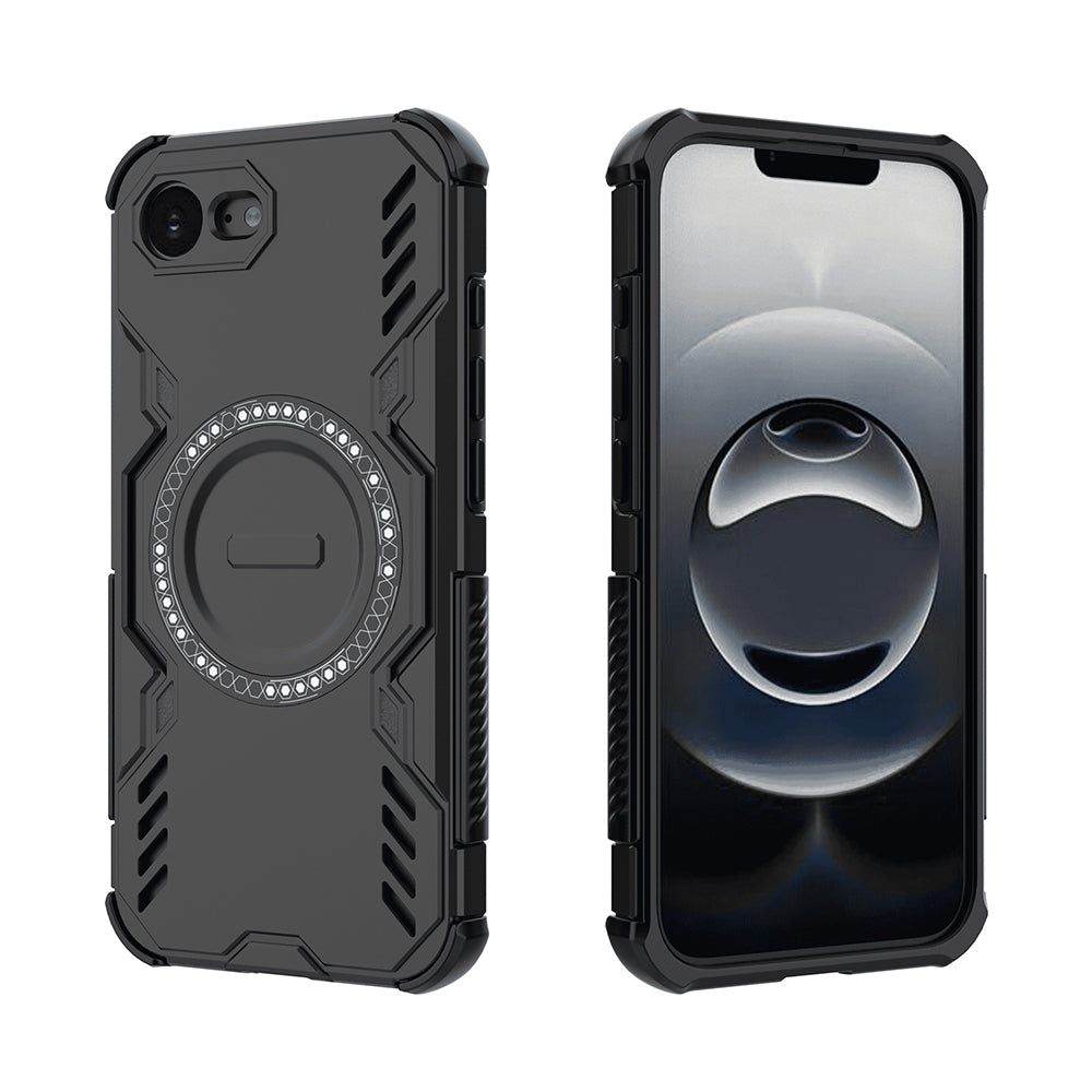 Coque MagSafe pour Apple iPhone 17e / 16e, Techsuit, ArmorMag, Noire