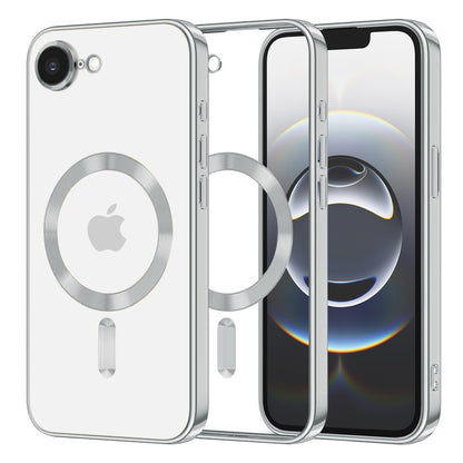 MagSafe Case for Apple iPhone 17e / 16e, Techsuit, Luxury Crystal, Silver
