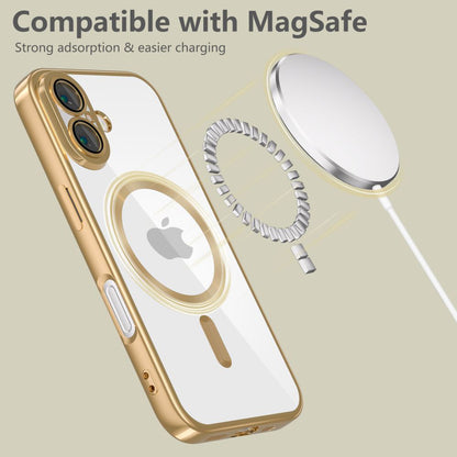 MagSafe Case for Apple iPhone 17e / 16e, Techsuit, Luxury Crystal, Silver