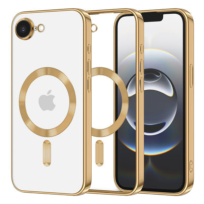 Coque MagSafe pour Apple iPhone 17e / 16e, Techsuit, Luxury Crystal, Dorée