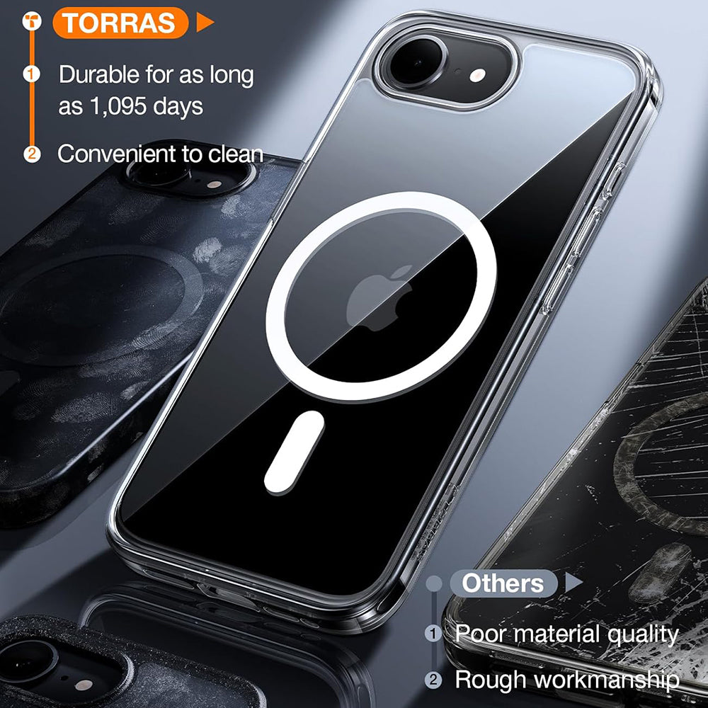 Coque MagSafe pour Apple iPhone 17e / 16e, Torras, Guardian, Transparente