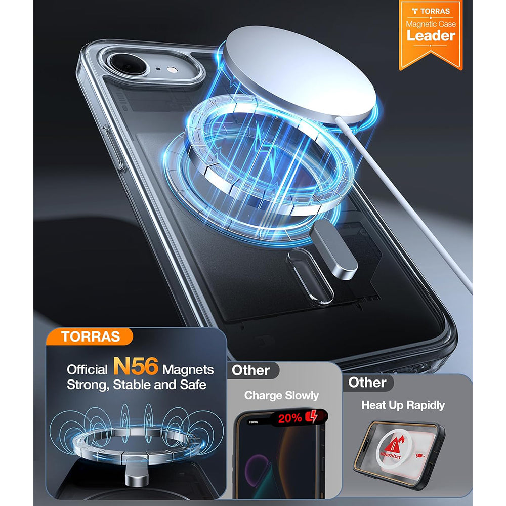 Coque MagSafe pour Apple iPhone 17e / 16e, Torras, Guardian, Transparente