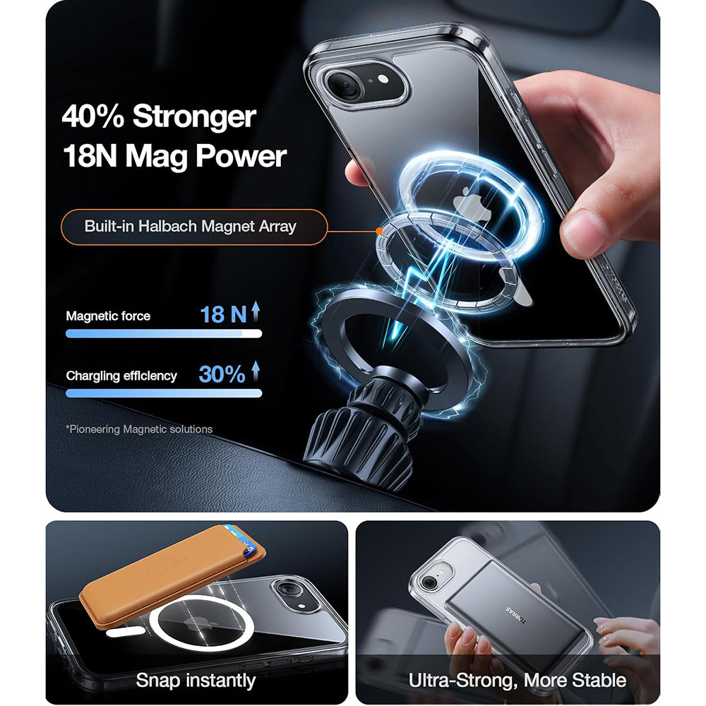 Coque MagSafe pour Apple iPhone 17e / 16e, Torras, Guardian, Transparente