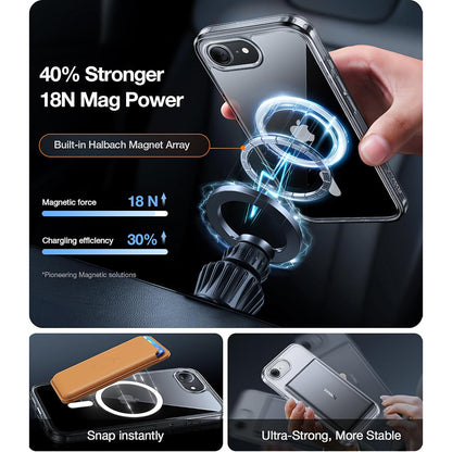 Coque MagSafe pour Apple iPhone 17e / 16e, Torras, Guardian, Transparente