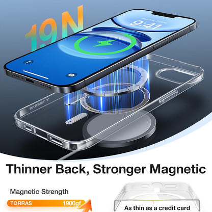 Coque MagSafe pour Apple iPhone 17e / 16e, Torras, OriginFit, Transparente