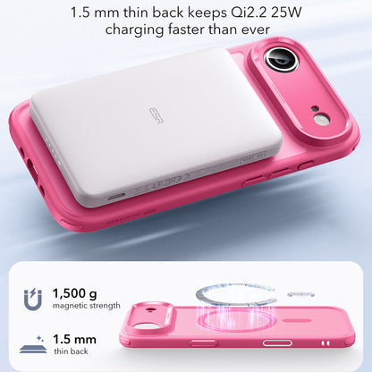 Coque MagSafe pour Apple iPhone 17 Air, ESR, Classic Hybrid, Rose Satiné