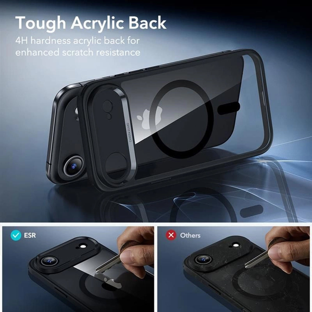 Coque MagSafe pour Apple iPhone 17 Air, ESR, Classic Hybrid avec Protecteur d'Écran, Noir Transparent