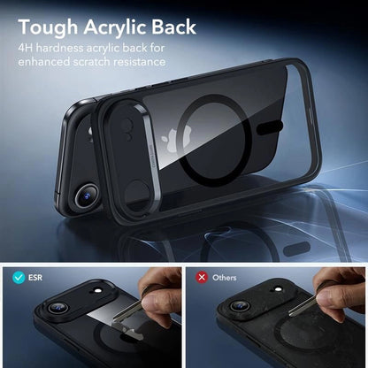 Coque MagSafe pour Apple iPhone 17 Air, ESR, Classic Hybrid avec Protecteur d'Écran, Noir Transparent