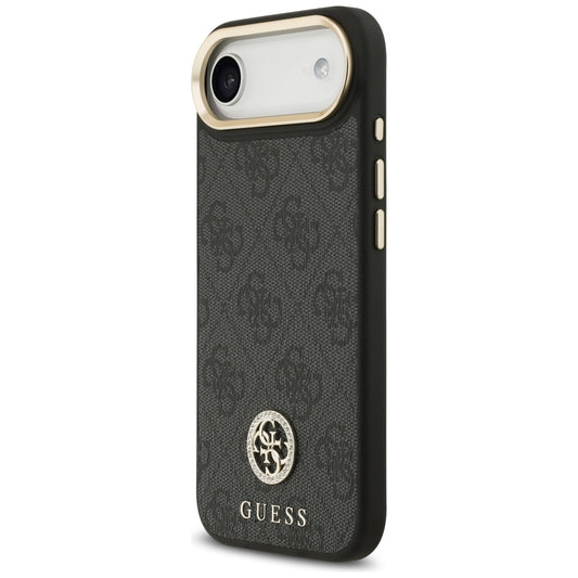 Étui MagSafe pour Apple iPhone 17 Air, Guess, Logo Strass 4G, Noir