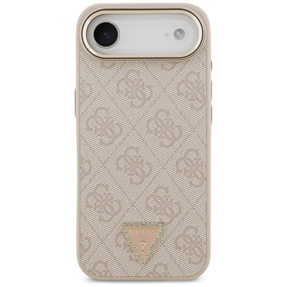 Étui MagSafe pour Apple iPhone 17 Air, Guess, logo Triangle 4G, Rose Doré