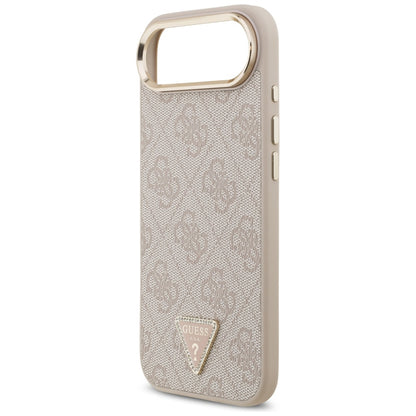 Étui MagSafe pour Apple iPhone 17 Air, Guess, logo Triangle 4G, Rose Doré