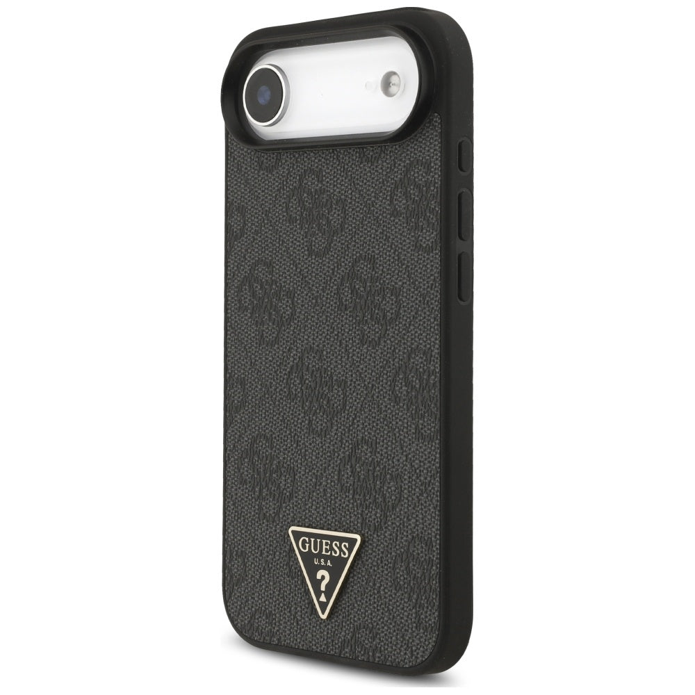 Housse MagSafe pour Apple iPhone 17 Air, Guess, logo Triangle 4G avec bandoulière, Noire