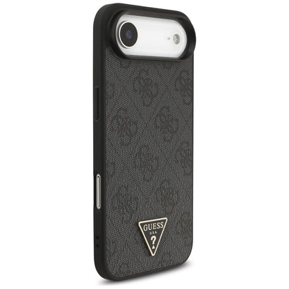 Housse MagSafe pour Apple iPhone 17 Air, Guess, logo Triangle 4G avec bandoulière, Noire