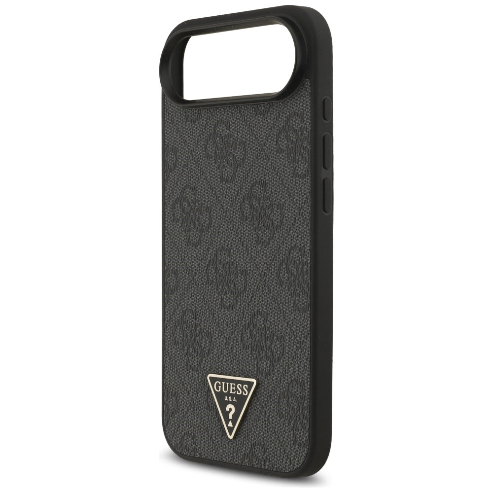 Housse MagSafe pour Apple iPhone 17 Air, Guess, logo Triangle 4G avec bandoulière, Noire