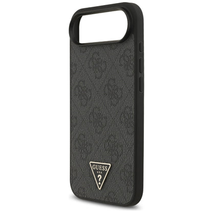 Housse MagSafe pour Apple iPhone 17 Air, Guess, logo Triangle 4G avec bandoulière, Noire