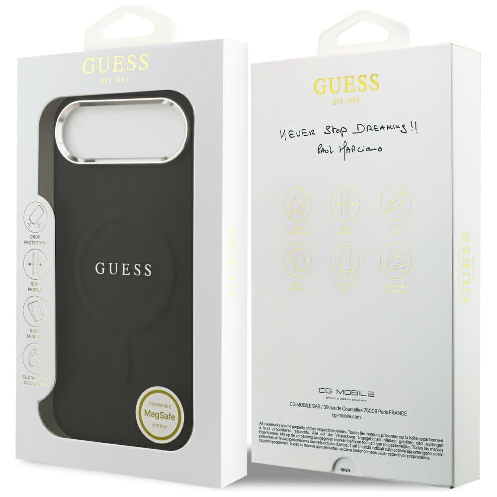 Étui MagSafe pour Apple iPhone 17 Air, Guess, Classic Logo, Noir