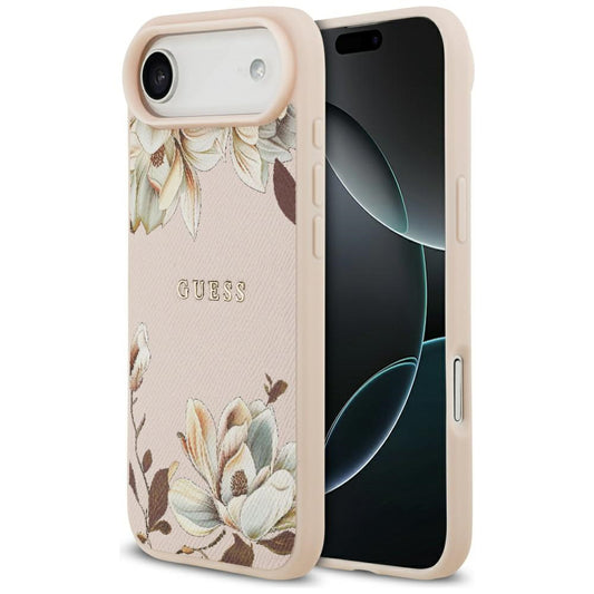 Coque MagSafe pour Apple iPhone 17 Air, Guess, Grained Flowers, Rose