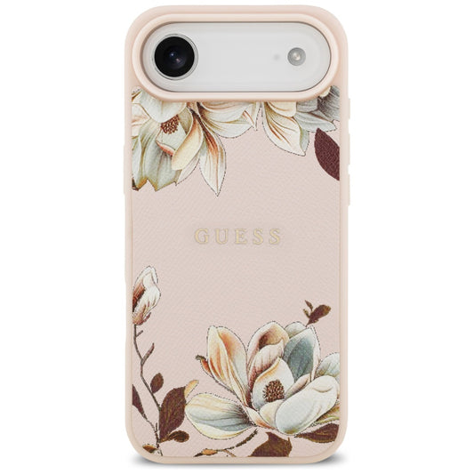 Coque MagSafe pour Apple iPhone 17 Air, Guess, Grained Flowers, Rose