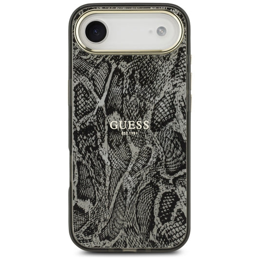 Housse MagSafe pour Apple iPhone 17 Air, Guess, Motif Python, Noire