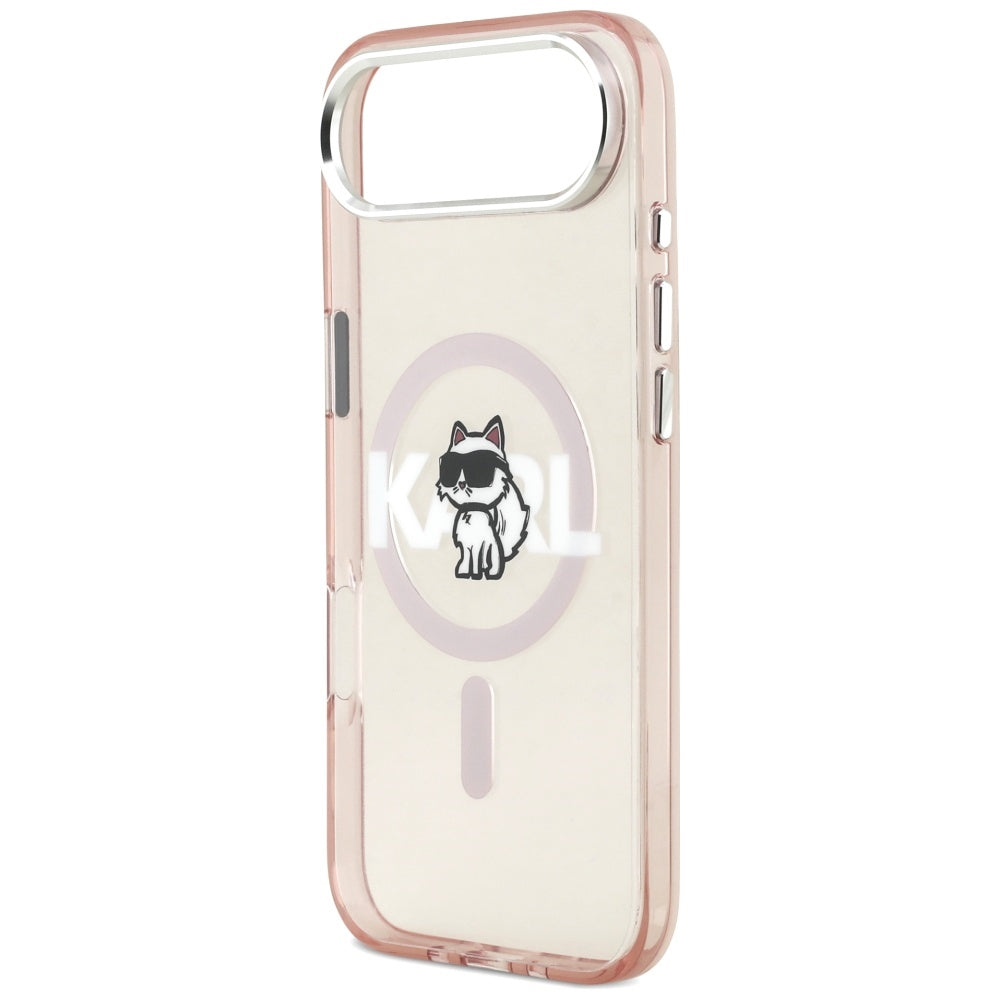 Étui MagSafe pour Apple iPhone 17 Air, Karl Lagerfeld, IML Sketch Logo Choupette, Rose