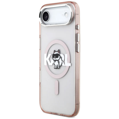 Étui MagSafe pour Apple iPhone 17 Air, Karl Lagerfeld, IML Sketch Logo Choupette, Rose