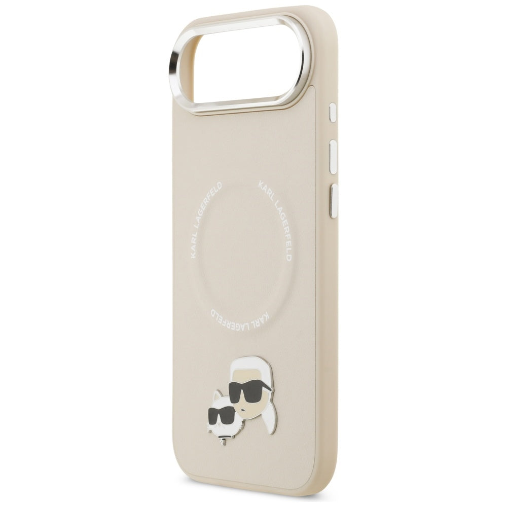 Étui MagSafe pour Apple iPhone 17 Air, Karl Lagerfeld, Karl & Choupette Pins, Beige