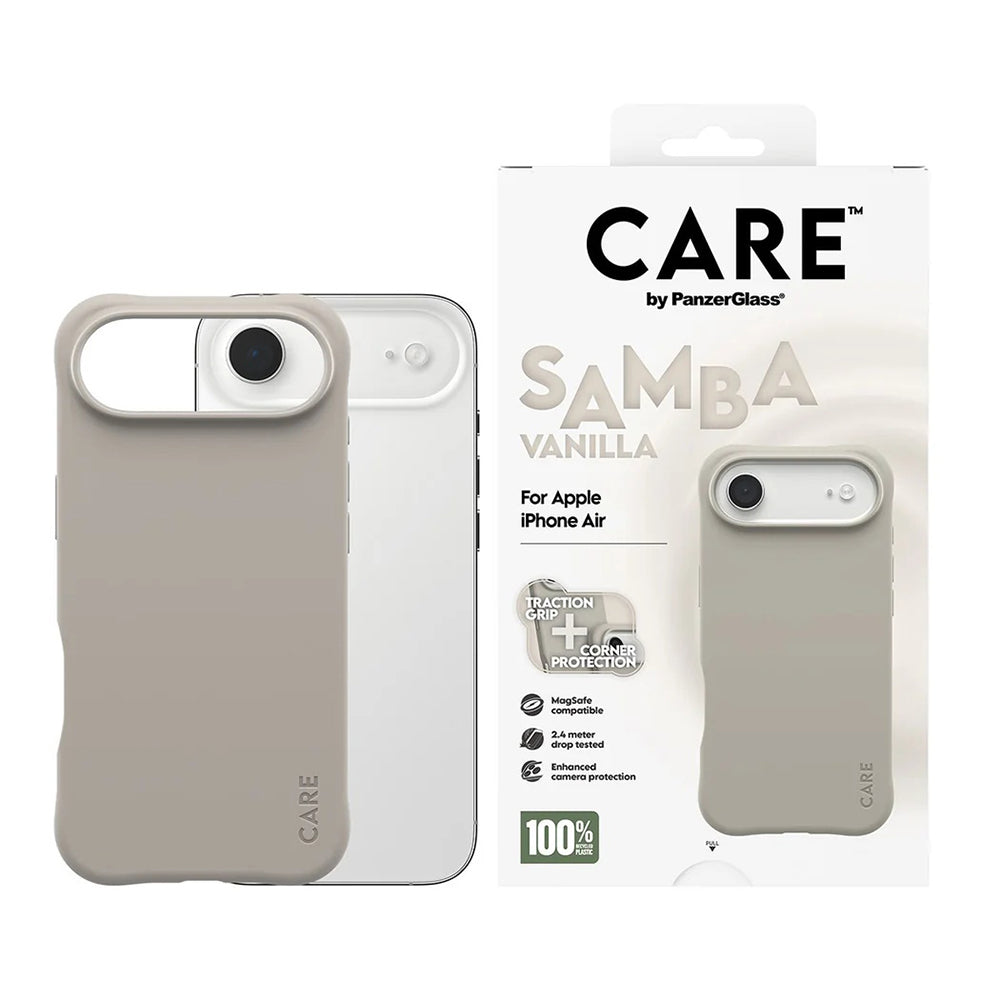 Coque MagSafe pour Apple iPhone 17 Air, PanzerGlass, Care Fashionable, Beige