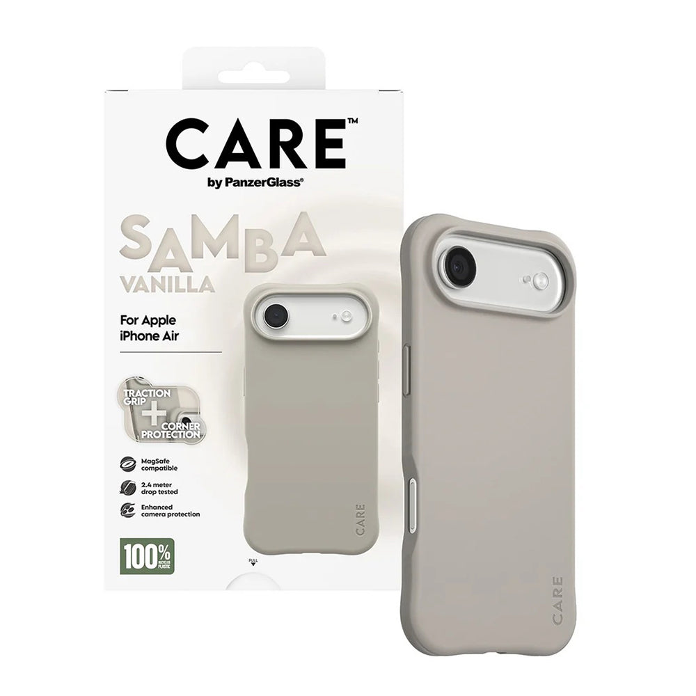 Coque MagSafe pour Apple iPhone 17 Air, PanzerGlass, Care Fashionable, Beige