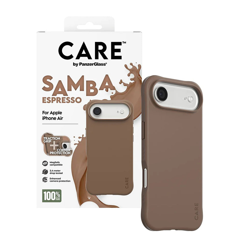 Coque MagSafe pour Apple iPhone 17 Air, PanzerGlass, Care Fashionable, Marron