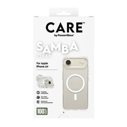 Coque MagSafe pour Apple iPhone 17 Air, PanzerGlass, Soignée Fashionable, Transparente Blanche