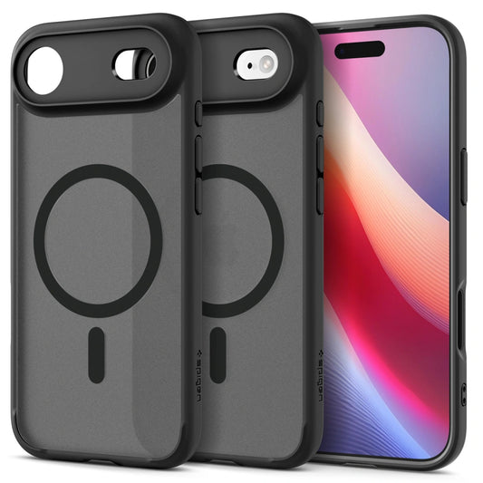 Coque MagSafe pour Apple iPhone 17 Air, Spigen, Ultra Hybrid, Noir Satiné