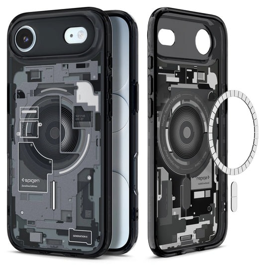 Coque MagSafe pour Apple iPhone 17 Air, Spigen, Ultra Hybrid Zero One, Noire