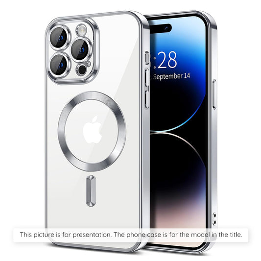 Housse MagSafe pour Apple iPhone 17 Air, Techsuit, Luxury Crystal, Argentée