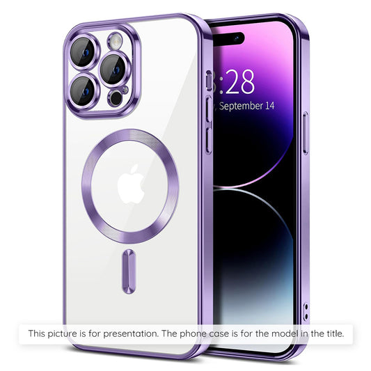 Étui MagSafe pour Apple iPhone 17 Air, Techsuit, Luxury Crystal, Violet Clair