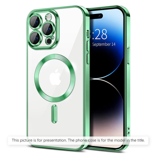 Housse MagSafe pour Apple iPhone 17 Air, Techsuit, Luxury Crystal, Vert Clair