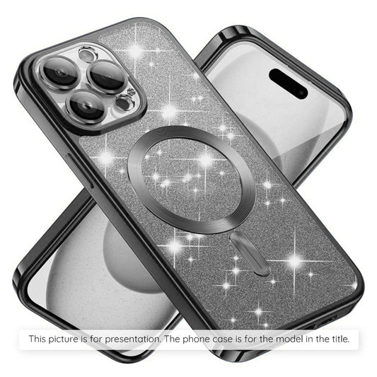 Étui MagSafe pour Apple iPhone 17 Air, Techsuit, Luxury Glitter, Noir