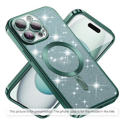 Coque MagSafe pour Apple iPhone 17 Air, Techsuit, Luxury Glitter, Vert Clair