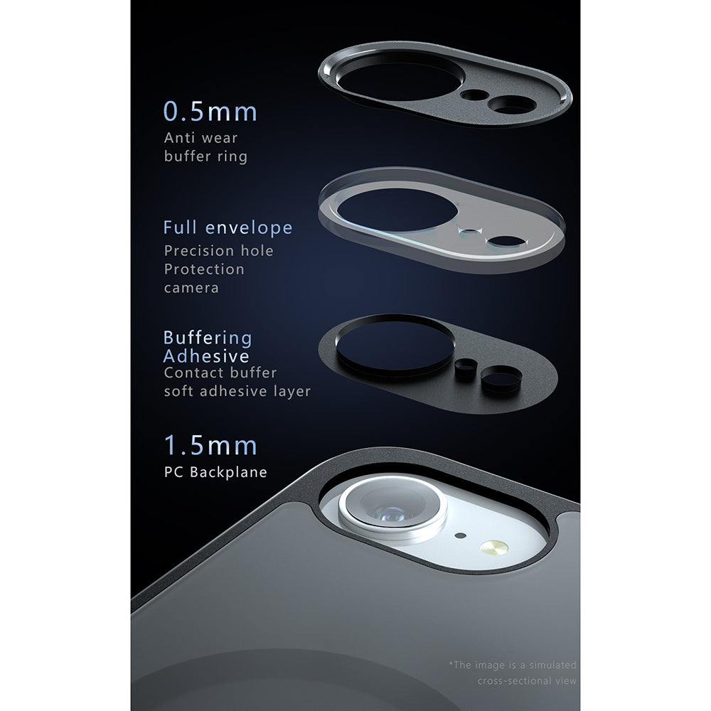 Étui MagSafe pour Apple iPhone 17 Air, Techsuit, PureFrost, Noir