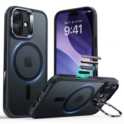 Housse MagSafe pour Apple iPhone 17, ESR, Classic Hybrid Kickstand, Noir Satiné