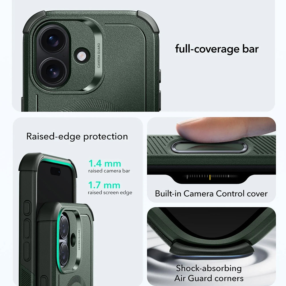 Coque MagSafe pour Apple iPhone 17, ESR, Cyber, Vert