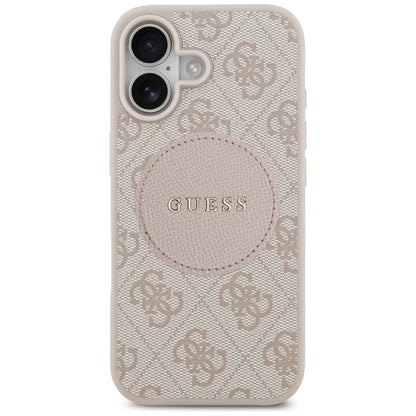 Étui MagSafe pour Apple iPhone 17, Guess, 4G Circle Classic Logo, Rose