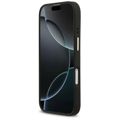 Coque MagSafe pour Apple iPhone 17, Guess, Plaque Logo 4G, Noire