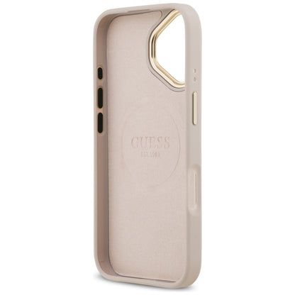 MagSafe Case for Apple iPhone 17, Guess, 4G Logo Plate, Pink