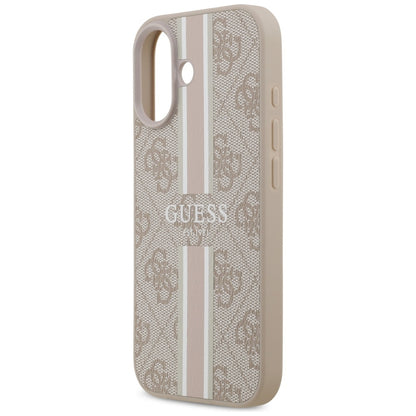 Coque MagSafe pour Apple iPhone 17, Guess, 4G Printed Stripes, Rose.
