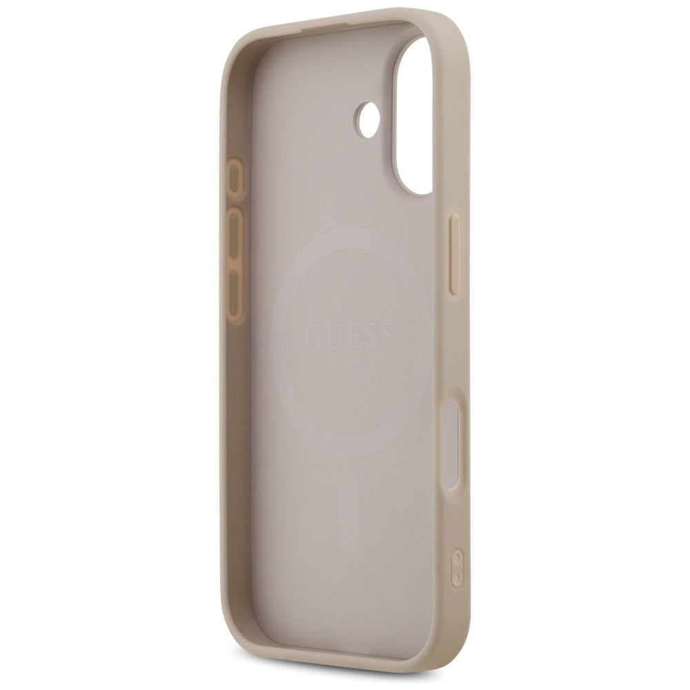 Coque MagSafe pour Apple iPhone 17, Guess, 4G Printed Stripes, Rose.